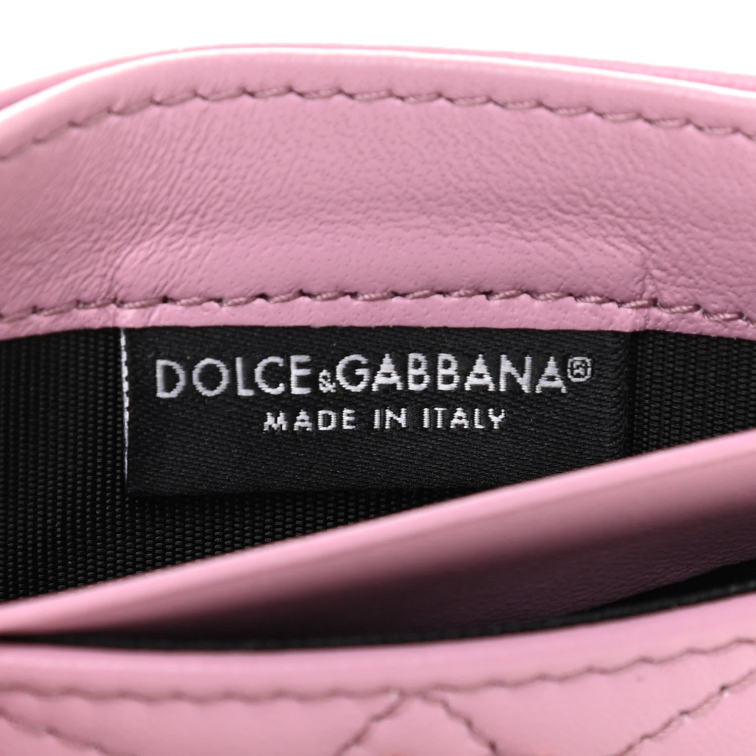 Dolce & Gabbana Nappa Matelasse Devotion Card Holder Pink 6 of 7
