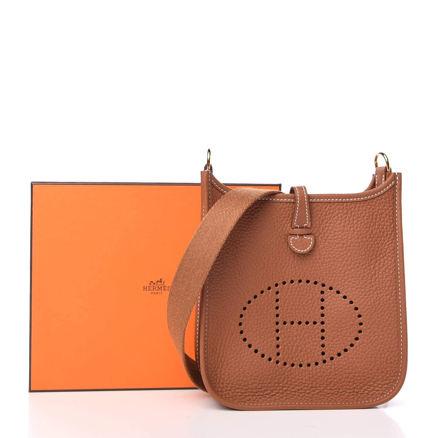 Hermes Taurillon Clemence Evelyne TPM Gold 10 of 10