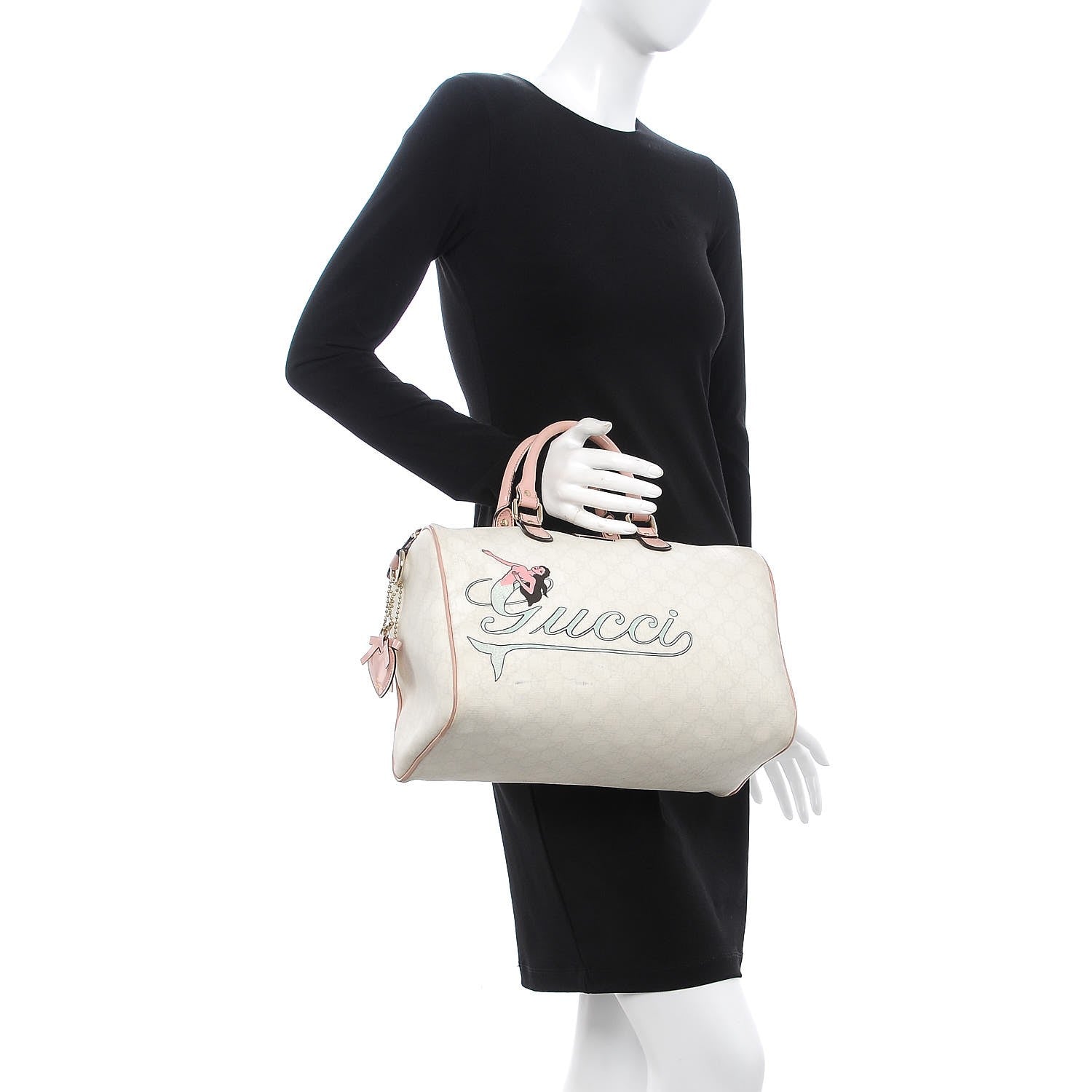 Gucci GG Plus Monogram Mermaid Medium Joy Boston Off White 2 of 17
