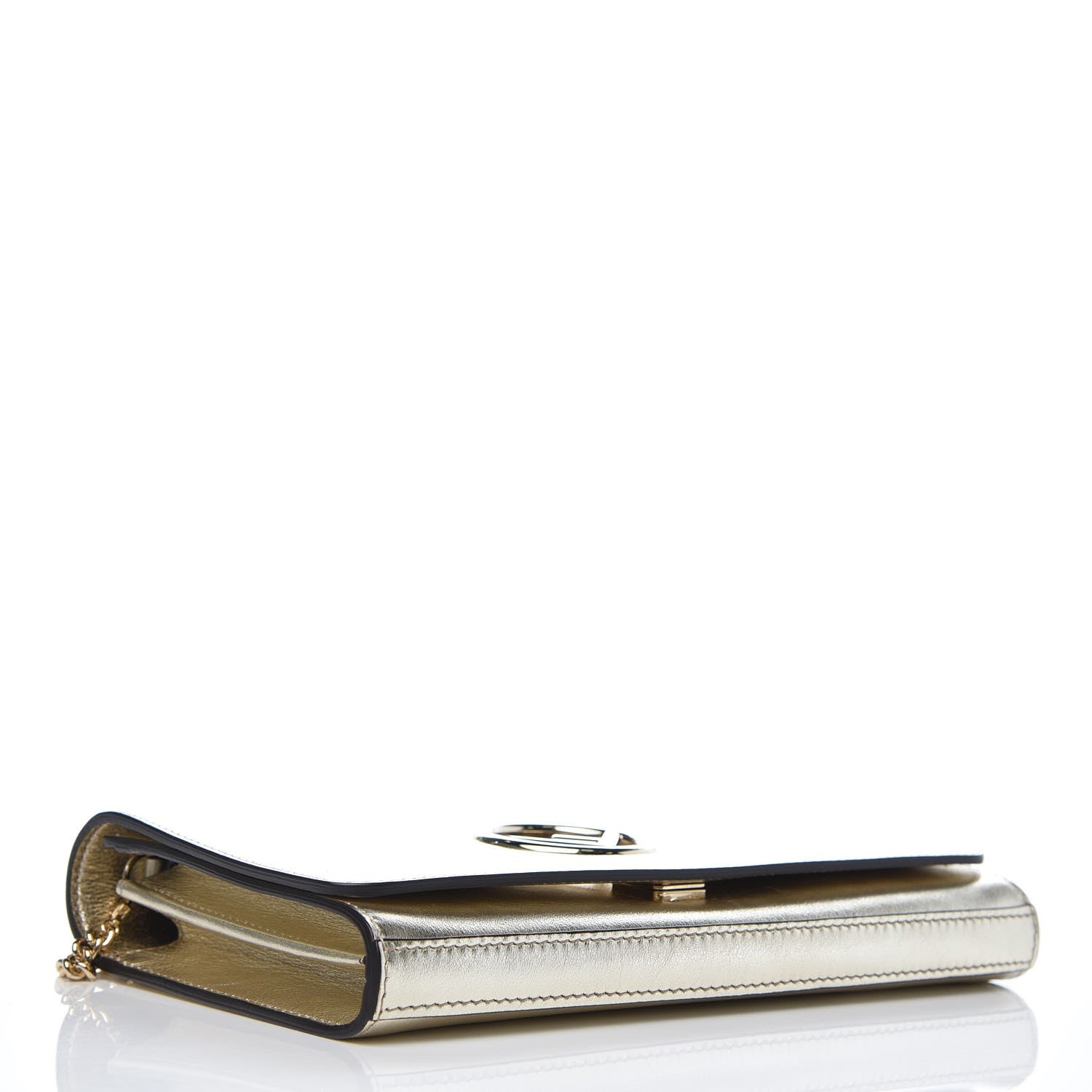 Fendi Vitello Catalan Mirror F is Fendi Wallet on Chain Champagne 4 of 8