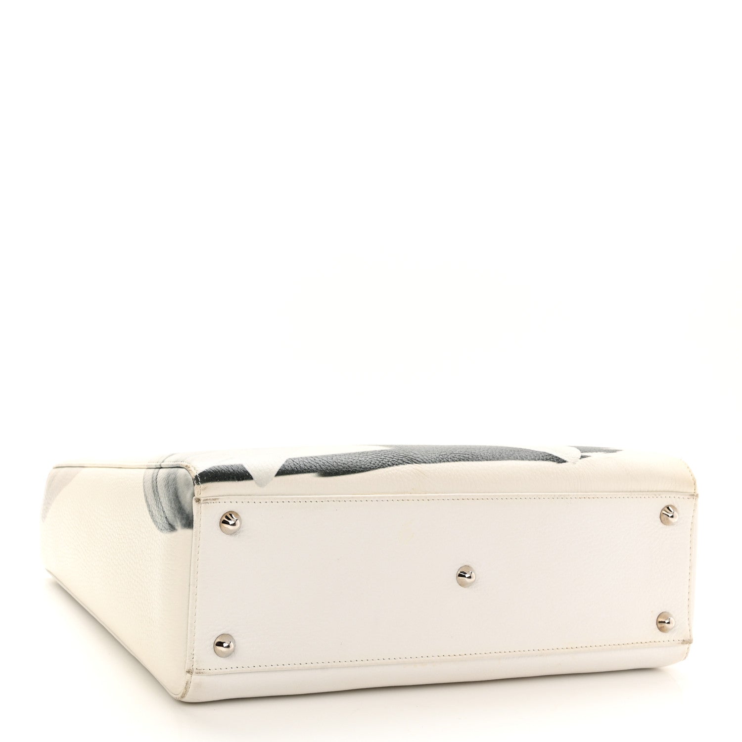 Christian Dior Deerskin Floral Printed Large Lady Dior White 3 of 19