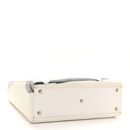 Christian Dior Deerskin Floral Printed Large Lady Dior White 3 of 19