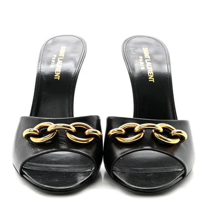 Saint Laurent Calfskin New Belfagor Sexy 95mm Mules 38 Black 3 of 10