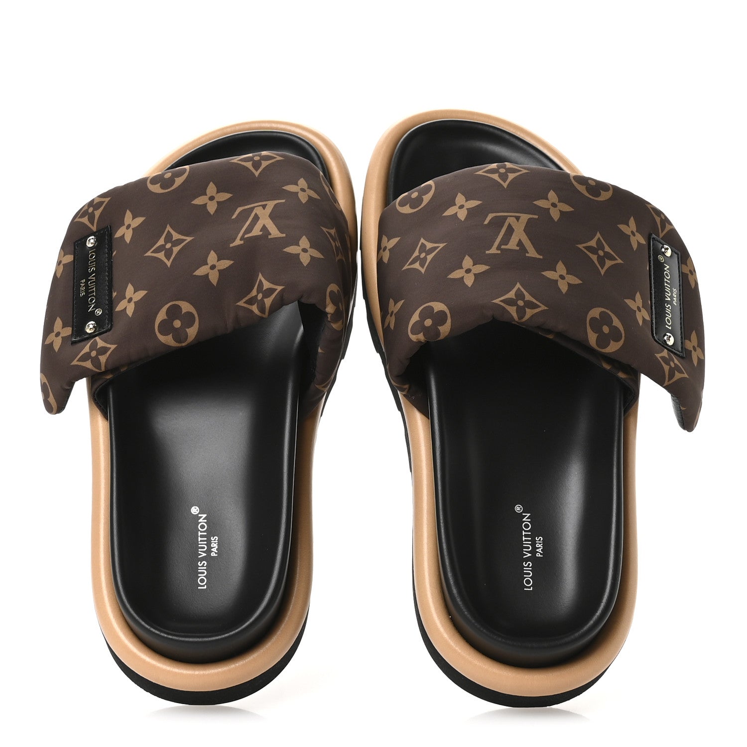 Louis Vuitton Nylon Monogram Pool Pillow Comfort Mule 38 Cacao Brown 2 of 8