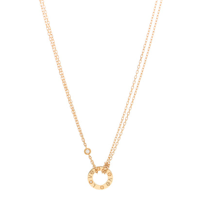 Cartier 18K Yellow Gold 2 Diamond LOVE Necklace 1 of 5