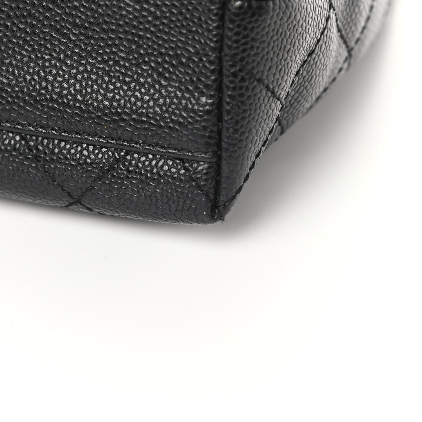 Caviar Quilted Jumbo Kelly Flap Black