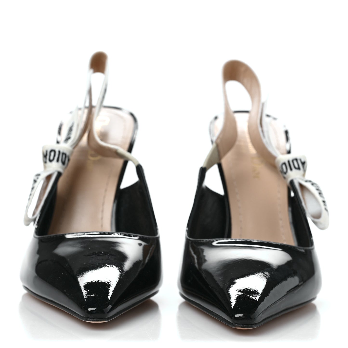 Patent Ribbon J'Adior Slingback 100mm Pumps 38.5 Black
