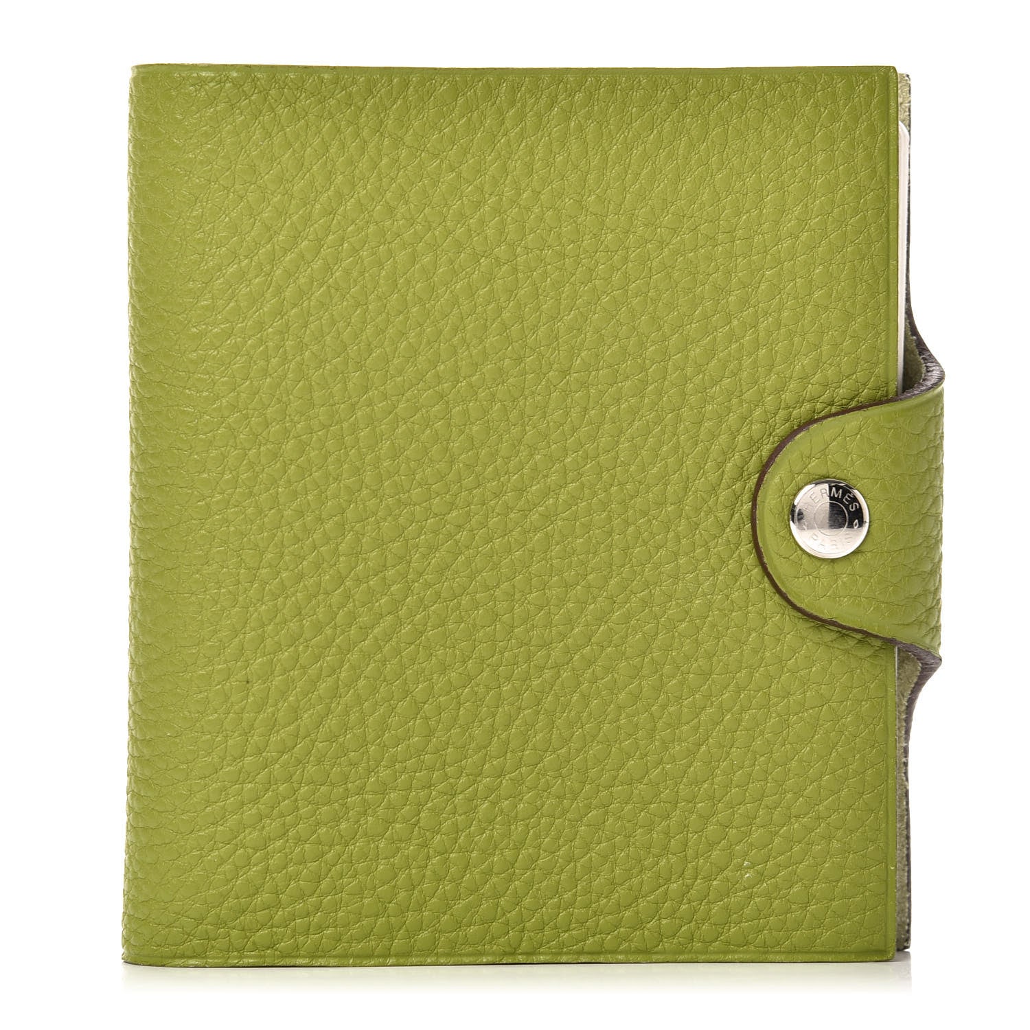 Hermes Togo Ulysse Mini Notebook Cover Vert Anis 1 of 8