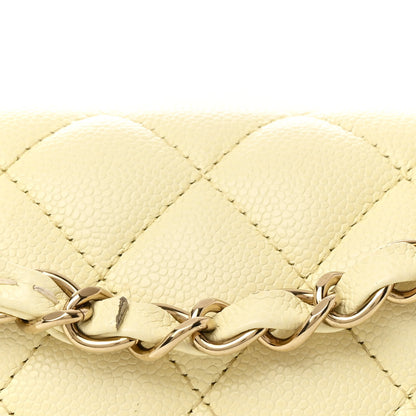 Chanel Caviar Quilted Small Double Flap Light Yellow 8 of 12
