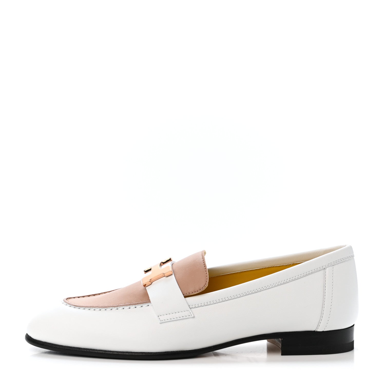 Hermes Calfskin Womens Paris Loafers 36 White Bois De Santal 1 of 4