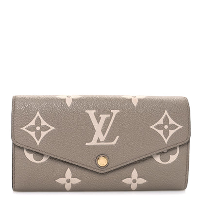 Louis Vuitton Empreinte Monogram Giant Sarah Wallet Tourterelle Creme 1 of 6