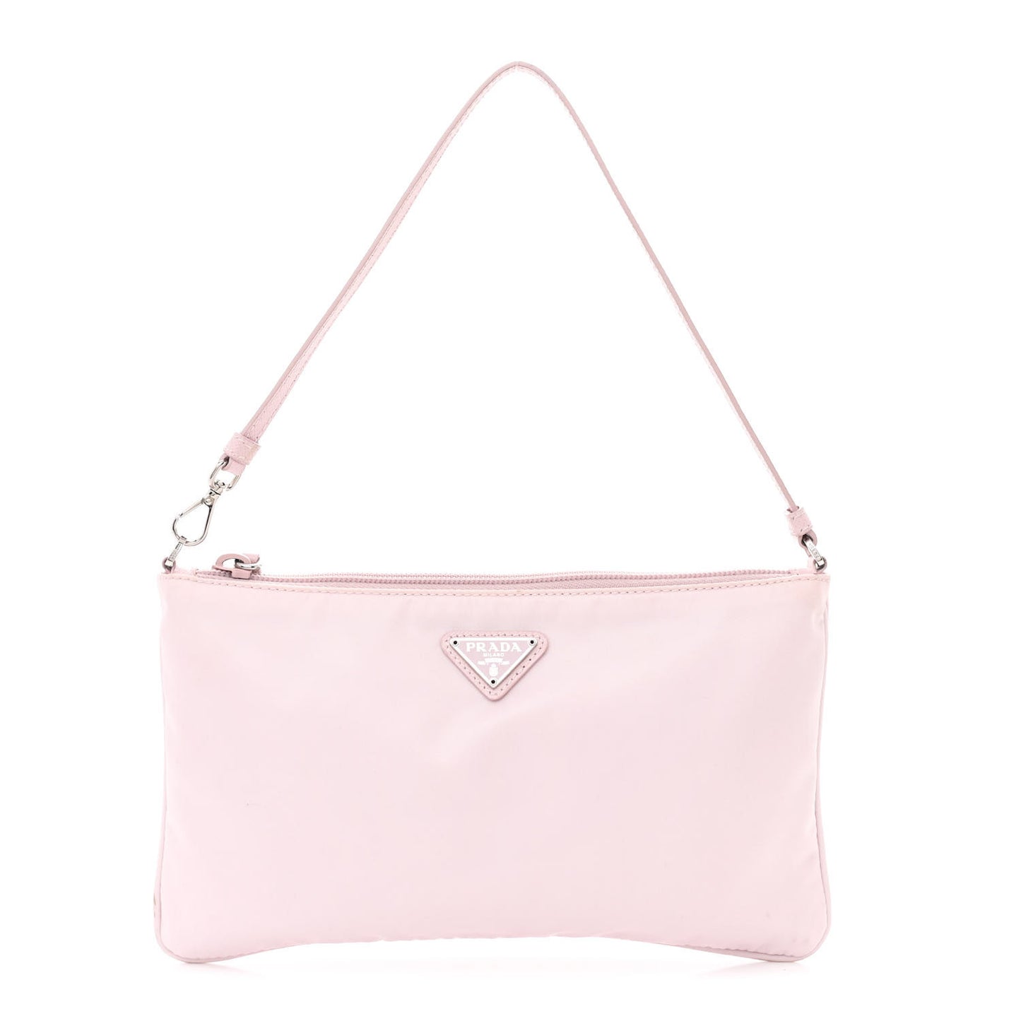 Re-Nylon Vela Saffiano Mini Pochette Bag Alabastro