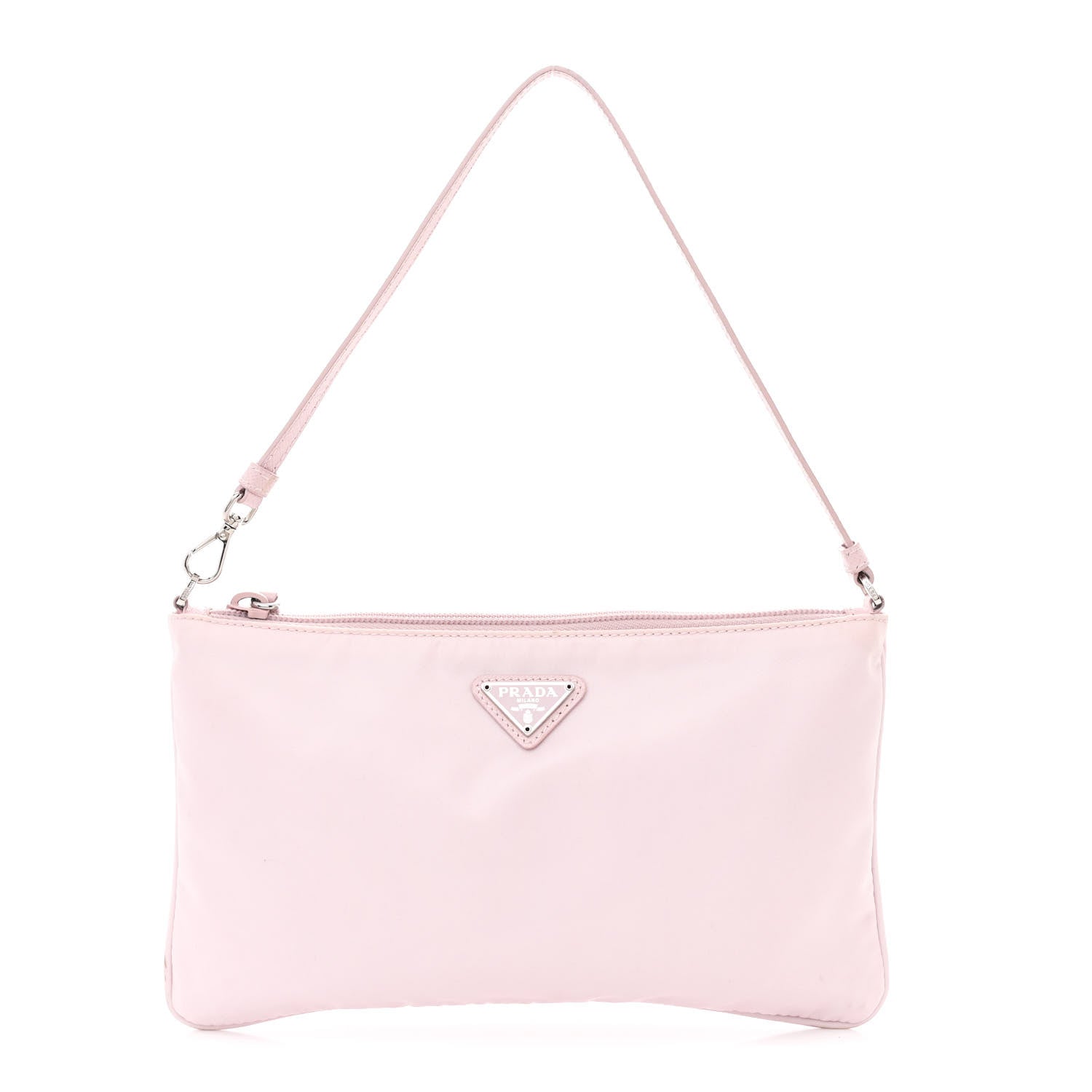 Prada Re-Nylon Vela Saffiano Mini Pochette Bag Alabastro 1 of 14