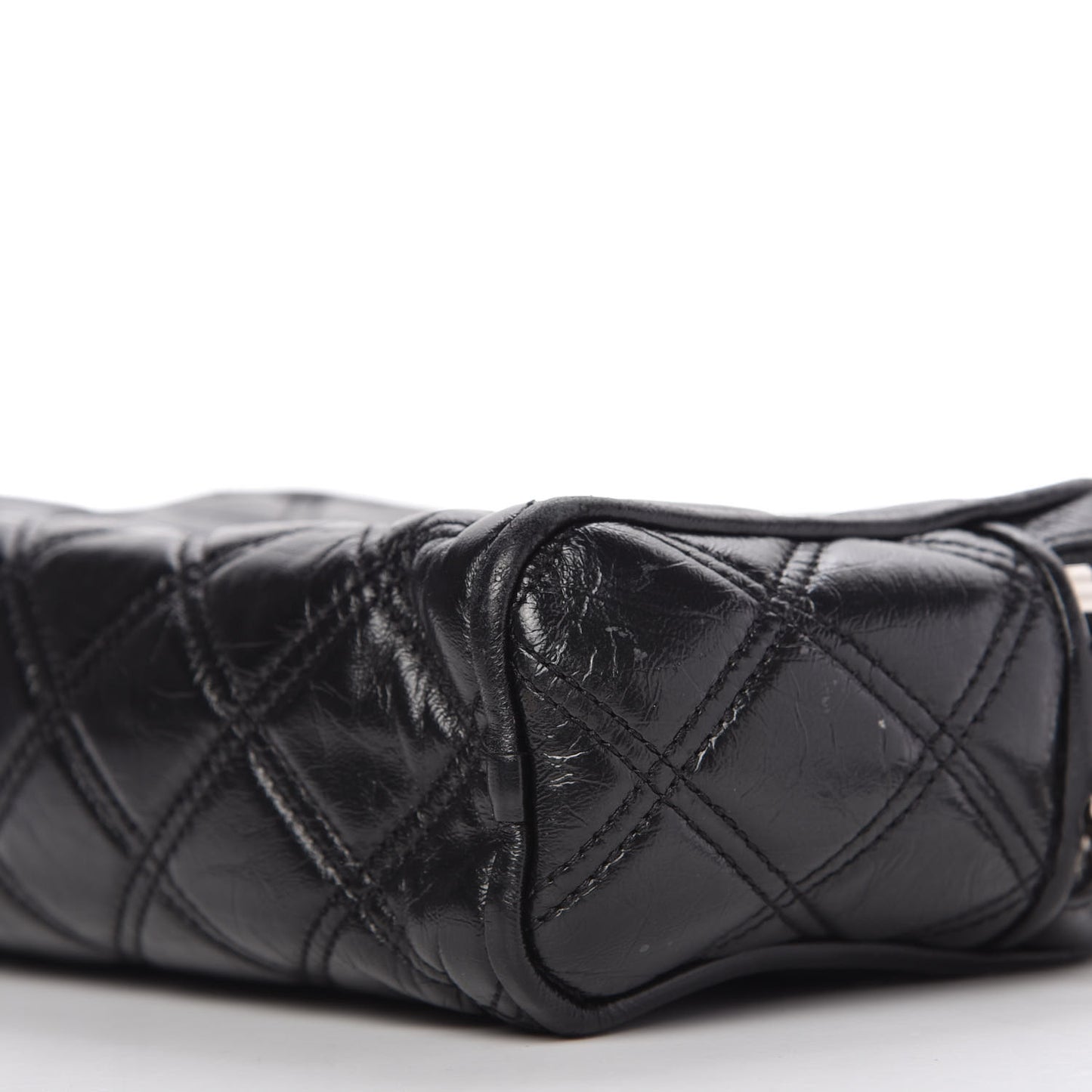 Natural Grain Calfskin Quilted The Softshot 21 Bag Black