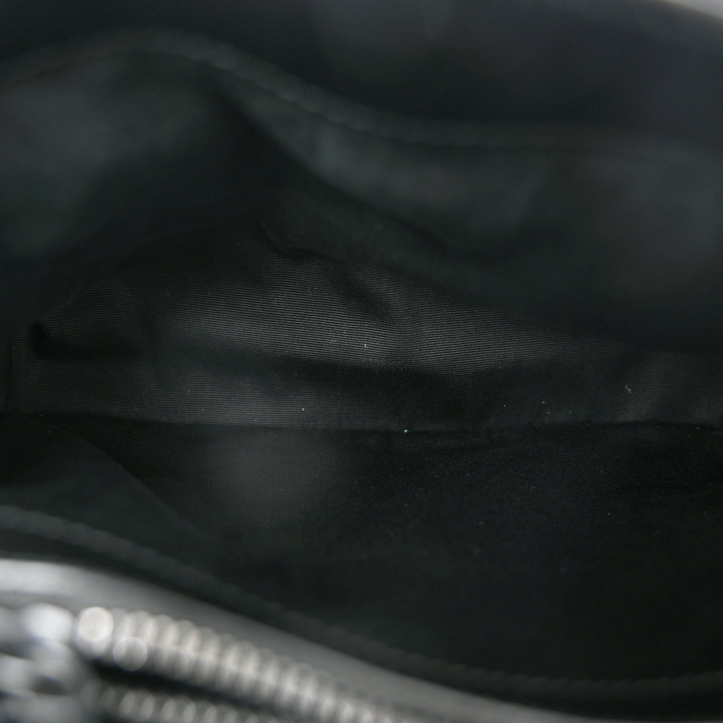 Calfskin Y Quilted Monogram Monochrome Small Loulou Chain Satchel Black