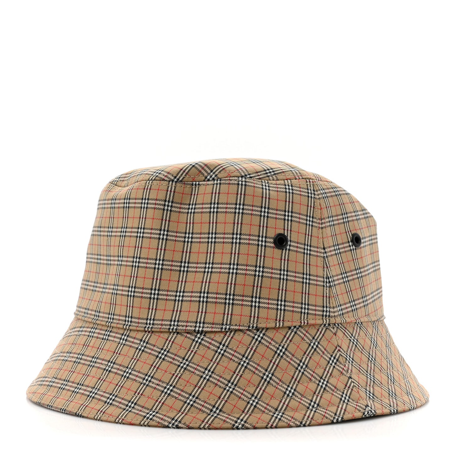 Technical Cotton Micro Check Bucket Hat L Archive Beige