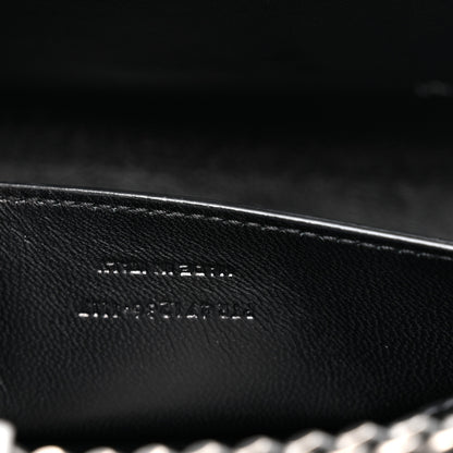 Saint Laurent Suede Small Monogram Stone Studded Kate Satchel Black Turquoise Coral 7 of 13