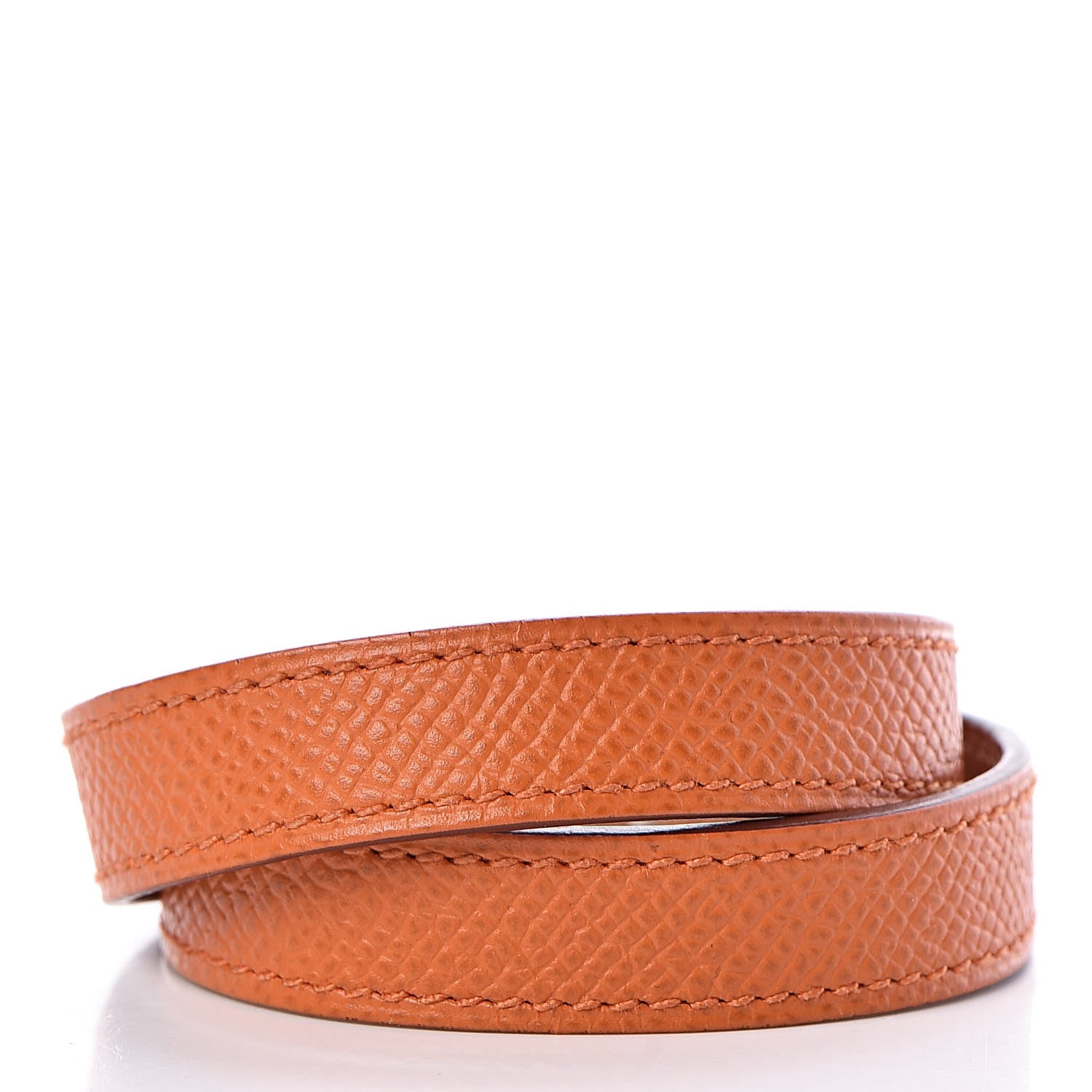 Hermes Epsom Kelly Double Tour Bracelet S Orange 3 of 6