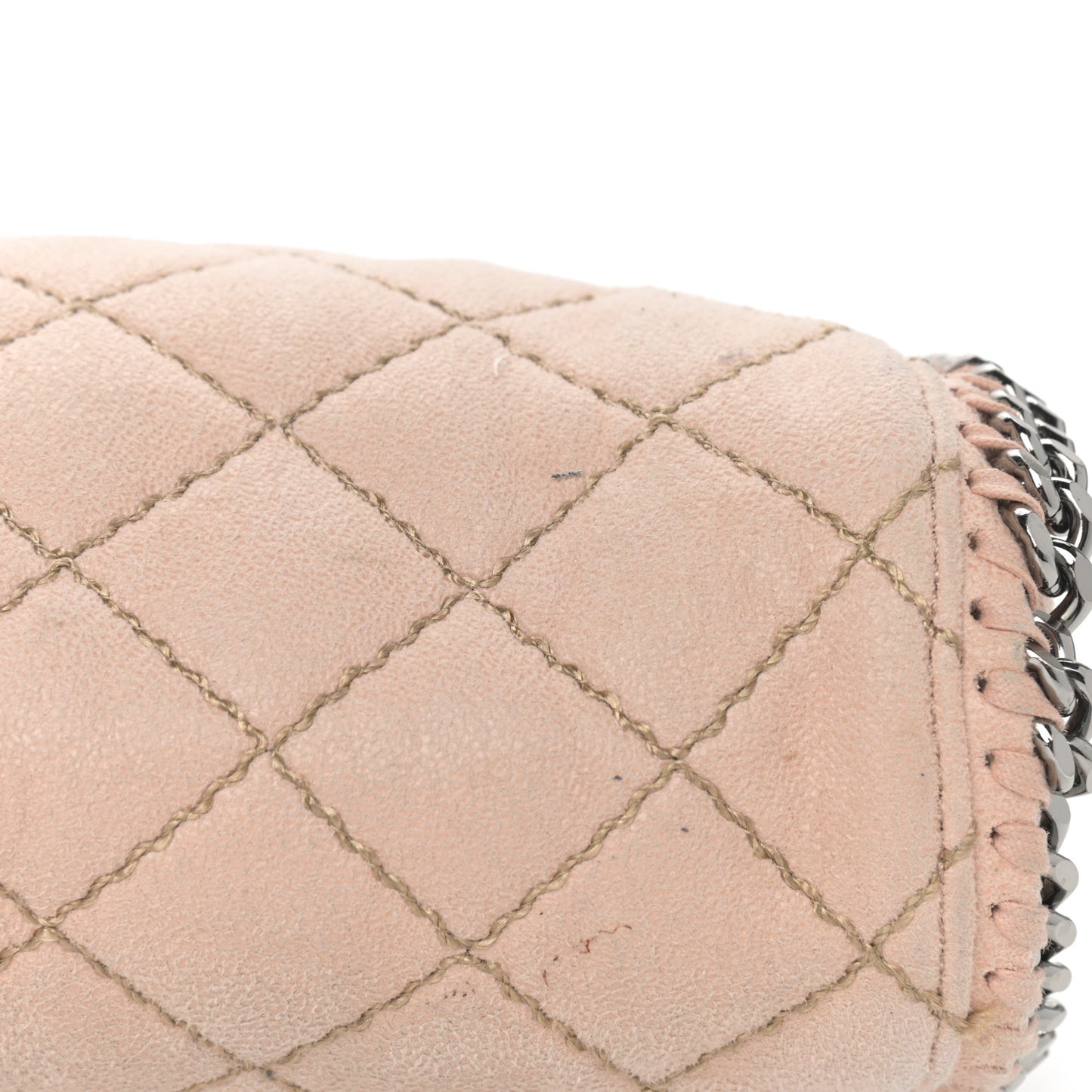Shaggy Deer Quilted Mini Falabella Tote Powder