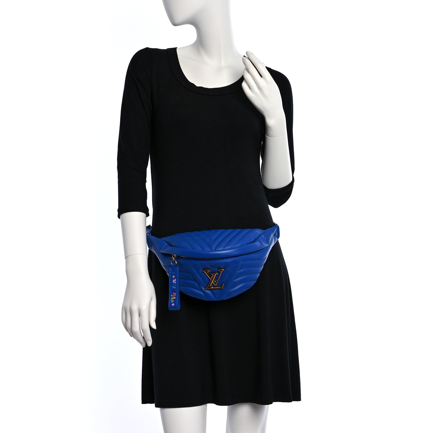 Louis Vuitton Calfskin New Wave Bumbag Blue Neon 2 of 10