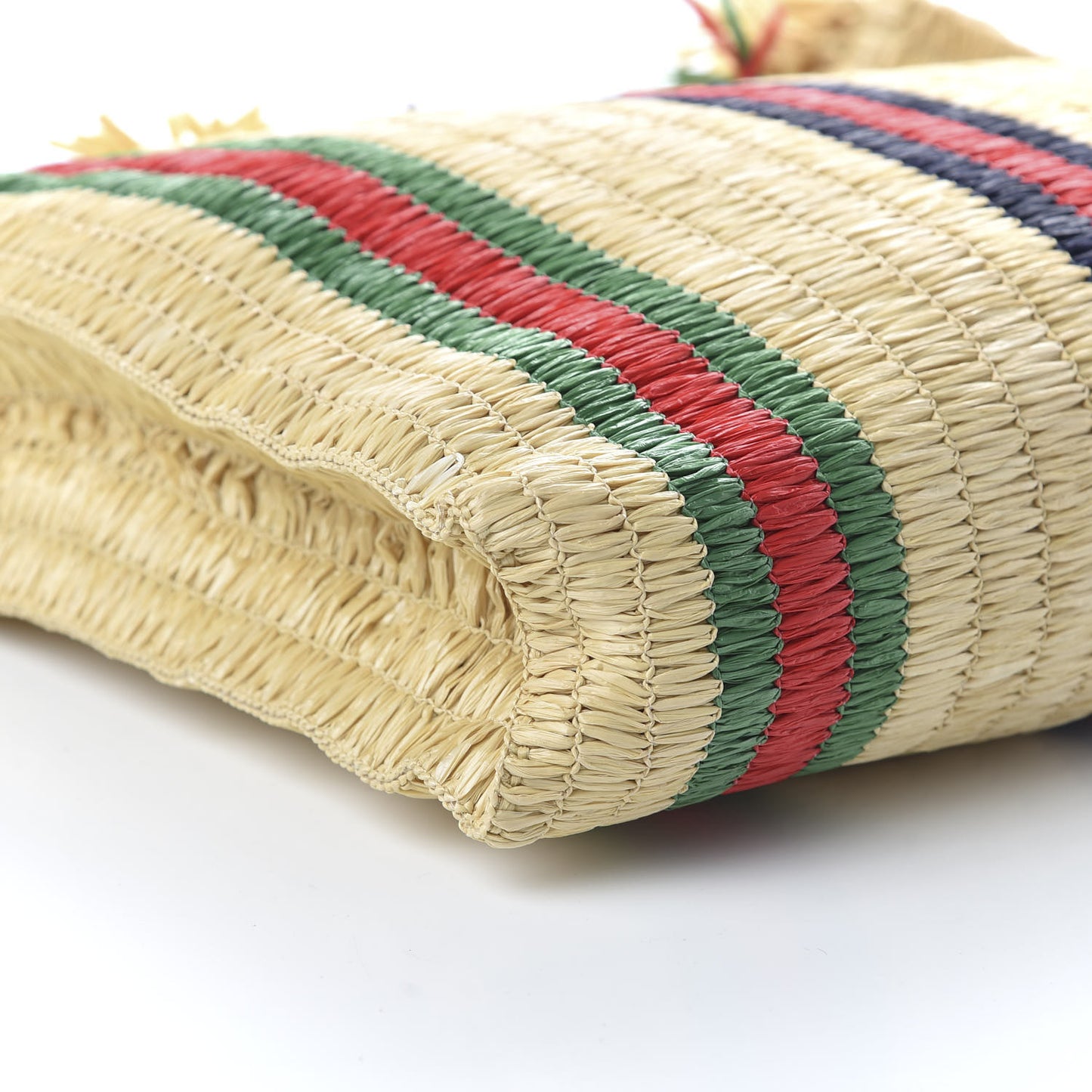 Raffia Linen Web Cestino Tote Bag
