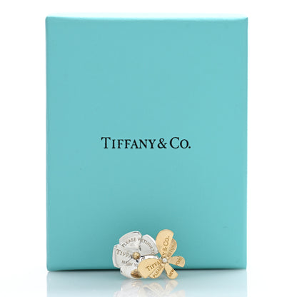 Tiffany 18K Yellow Gold Sterling Silver Return to Tiffany Love Bugs Butterfly Flower Ring 47 4 5 of 5