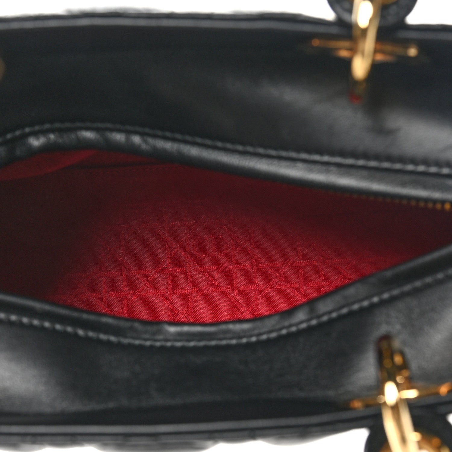 Christian Dior Lambskin Cannage Medium Lady Dior Black 5 of 10