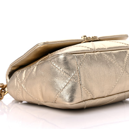 Chanel Metallic Lambskin Quilted Medium Chanel 19 Flap Gold 8 of 9