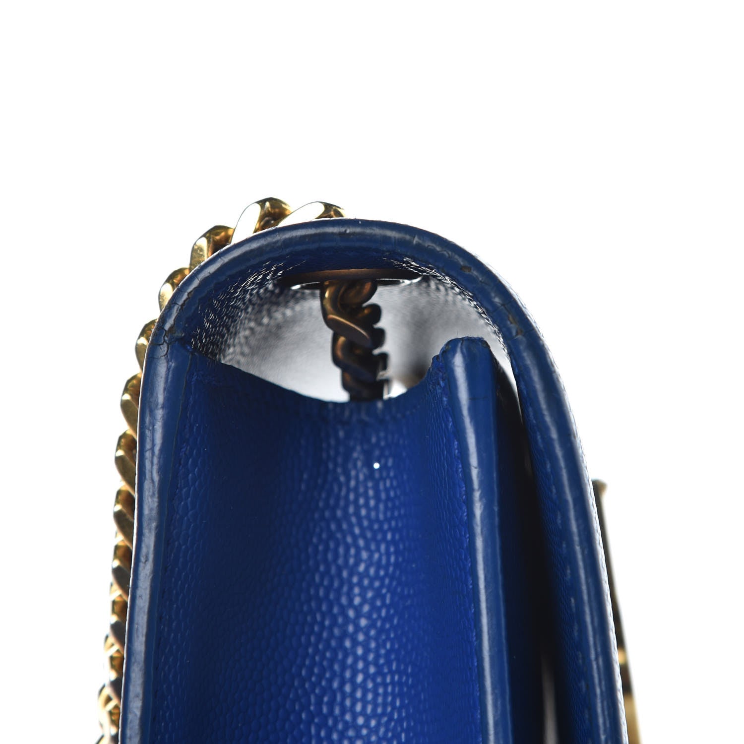 Saint Laurent Grain De Poudre Small Classic Monogram Kate Satchel Royal Blue 15 of 16