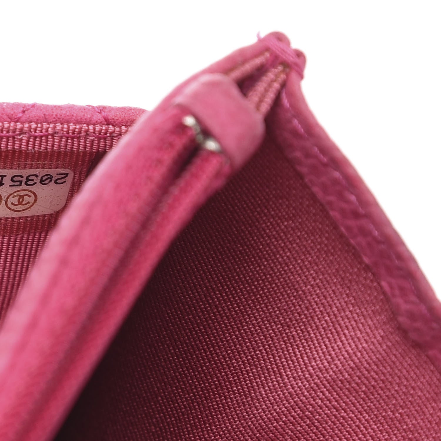Chanel Iridescent Caviar Quilted Wallet on Chain WOC Pink 9 of 15