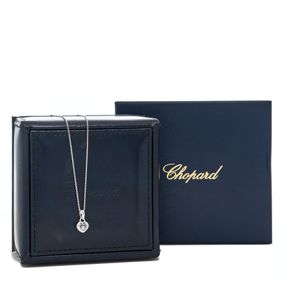 Chopard 18K White Gold Happy Diamonds Icons Heart Pendant Necklace 5 of 5