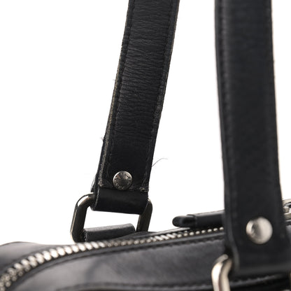 Prada Nylon Calfskin Buckle Shoulder Bag Black 12 of 16