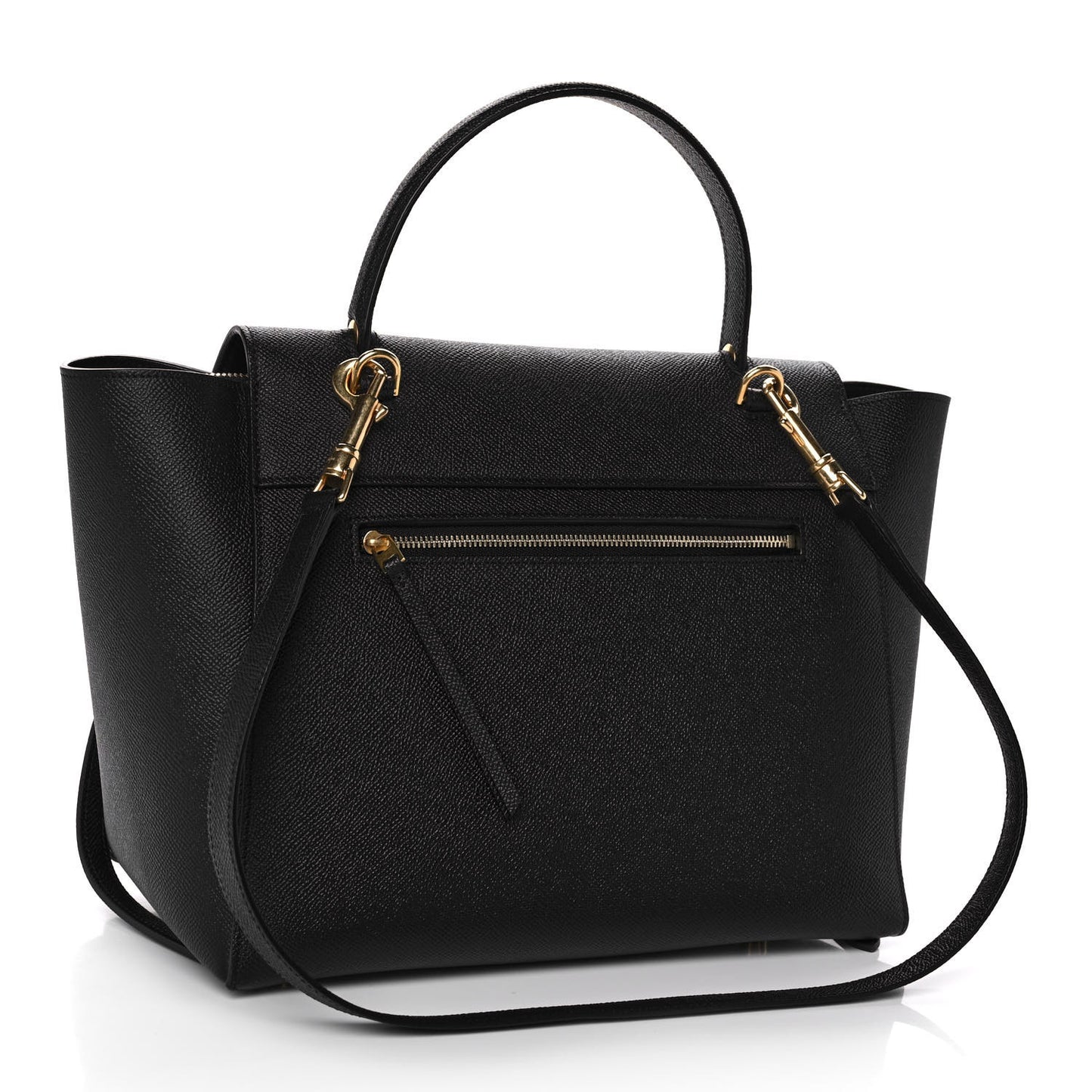 Grained Calfskin Mini Belt Bag Black