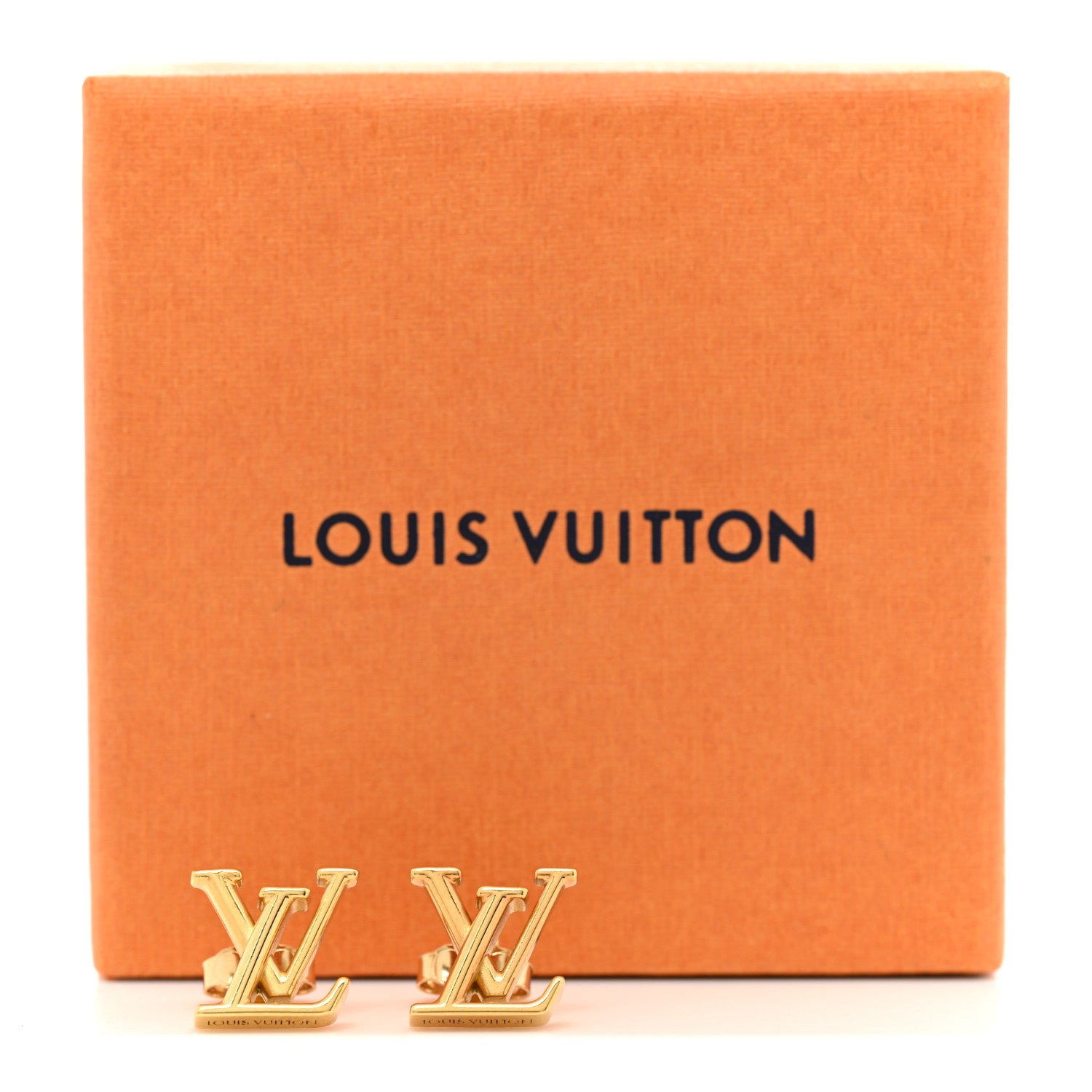 Louis Vuitton Metal LV Iconic Earrings Gold 6 of 6