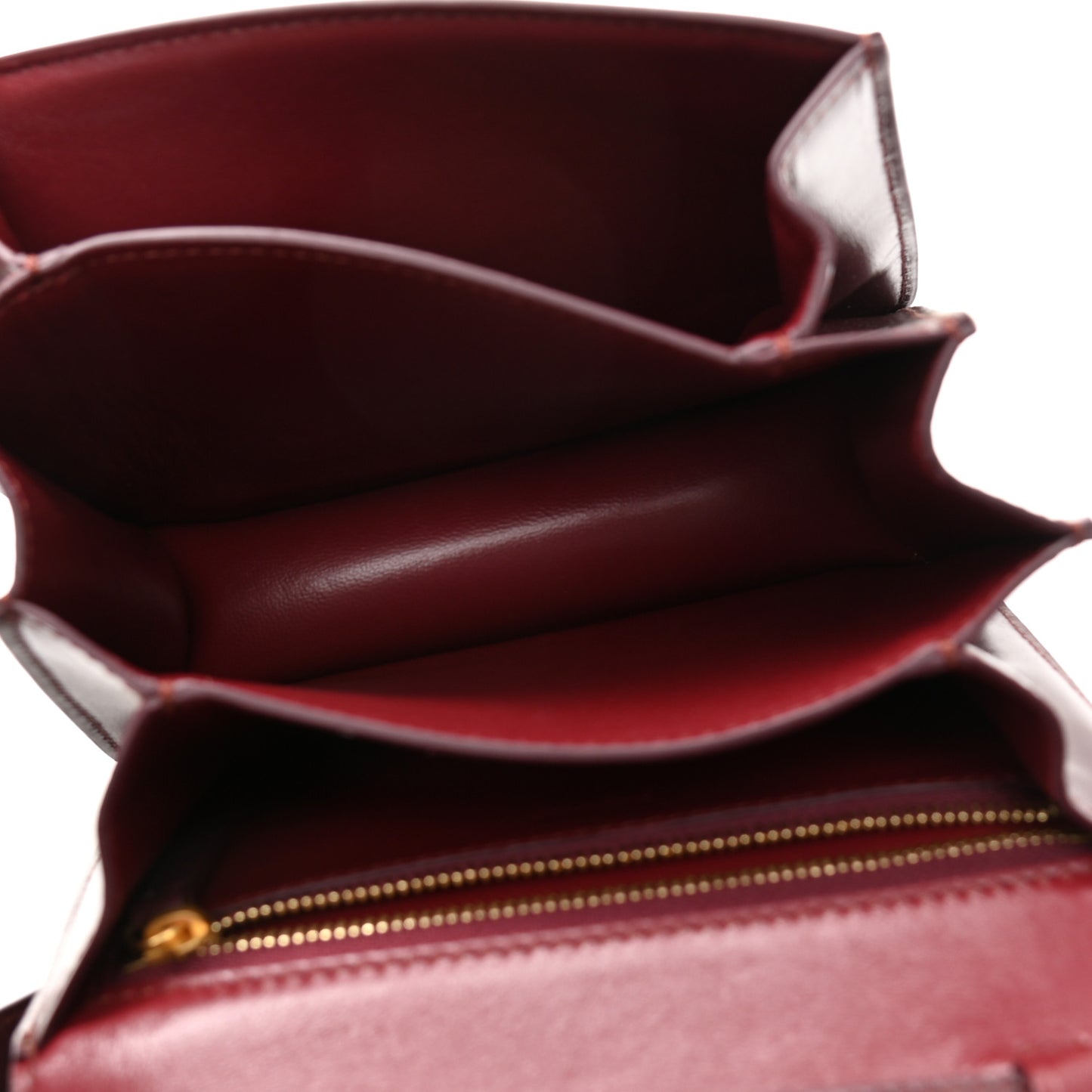 Box Calfskin Small Classic Box Flap Bag Burgundy