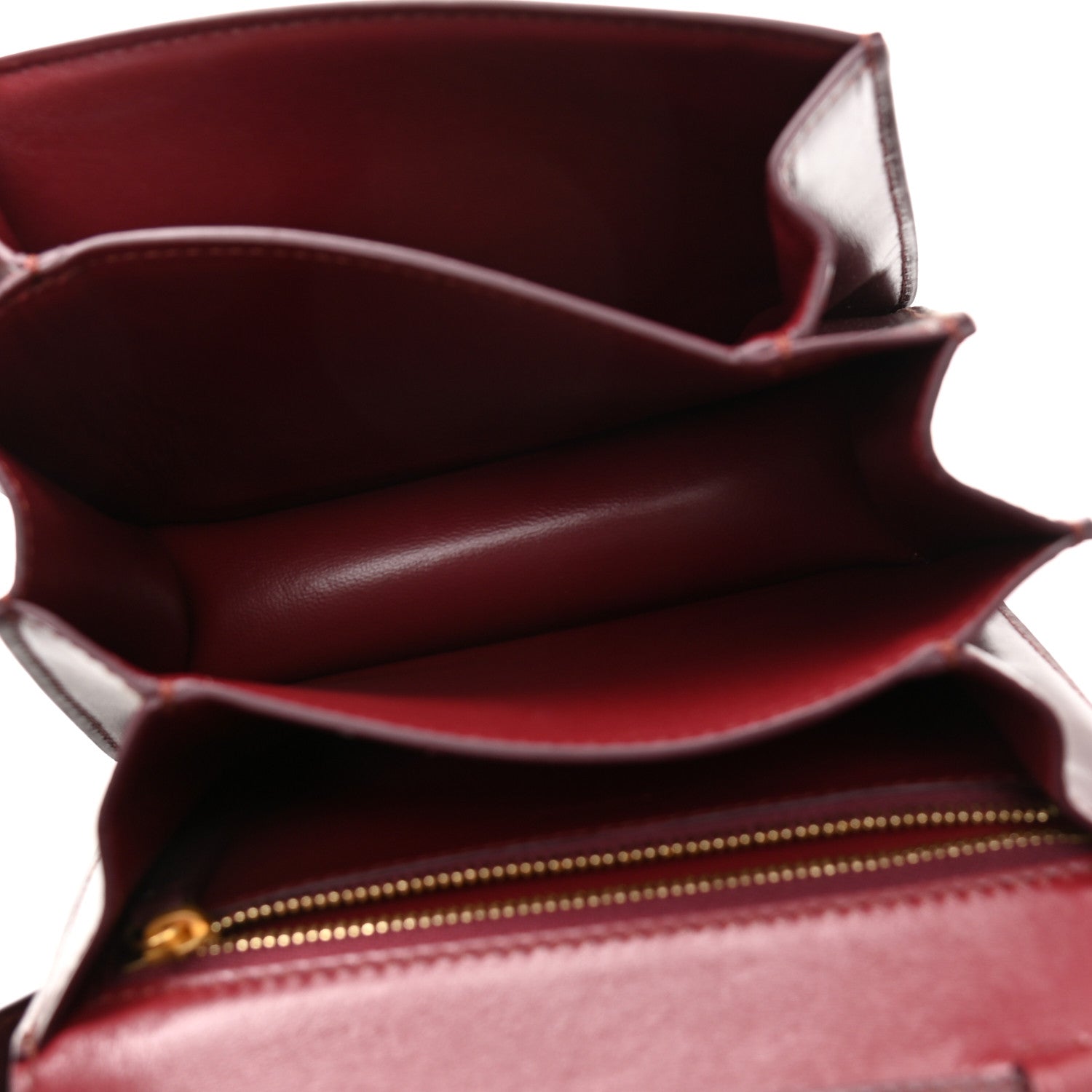 Celine Box Calfskin Small Classic Box Flap Bag Burgundy 5 of 8