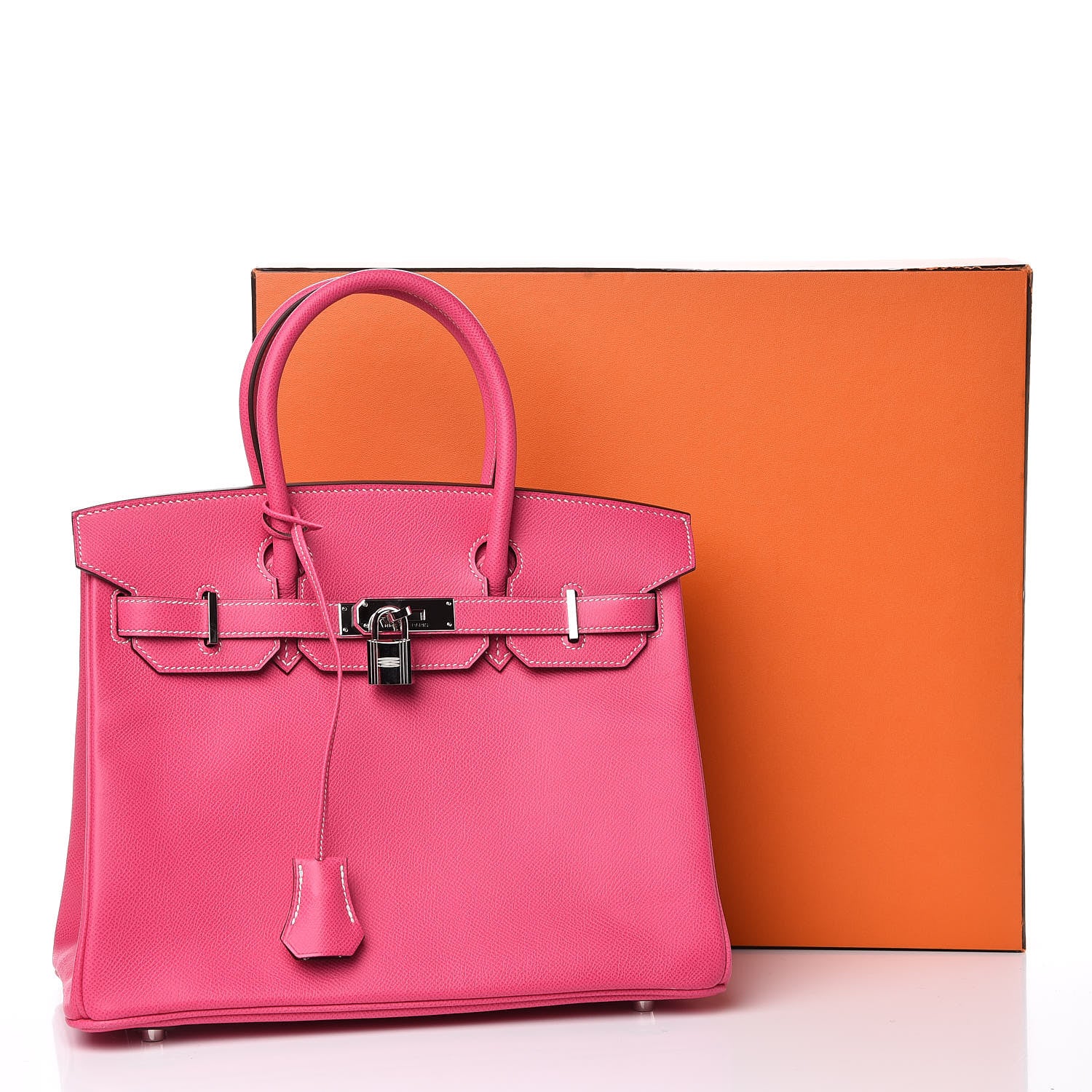 Hermes Epsom Candy Birkin 30 Rose Tyrien Rubis 31 of 33