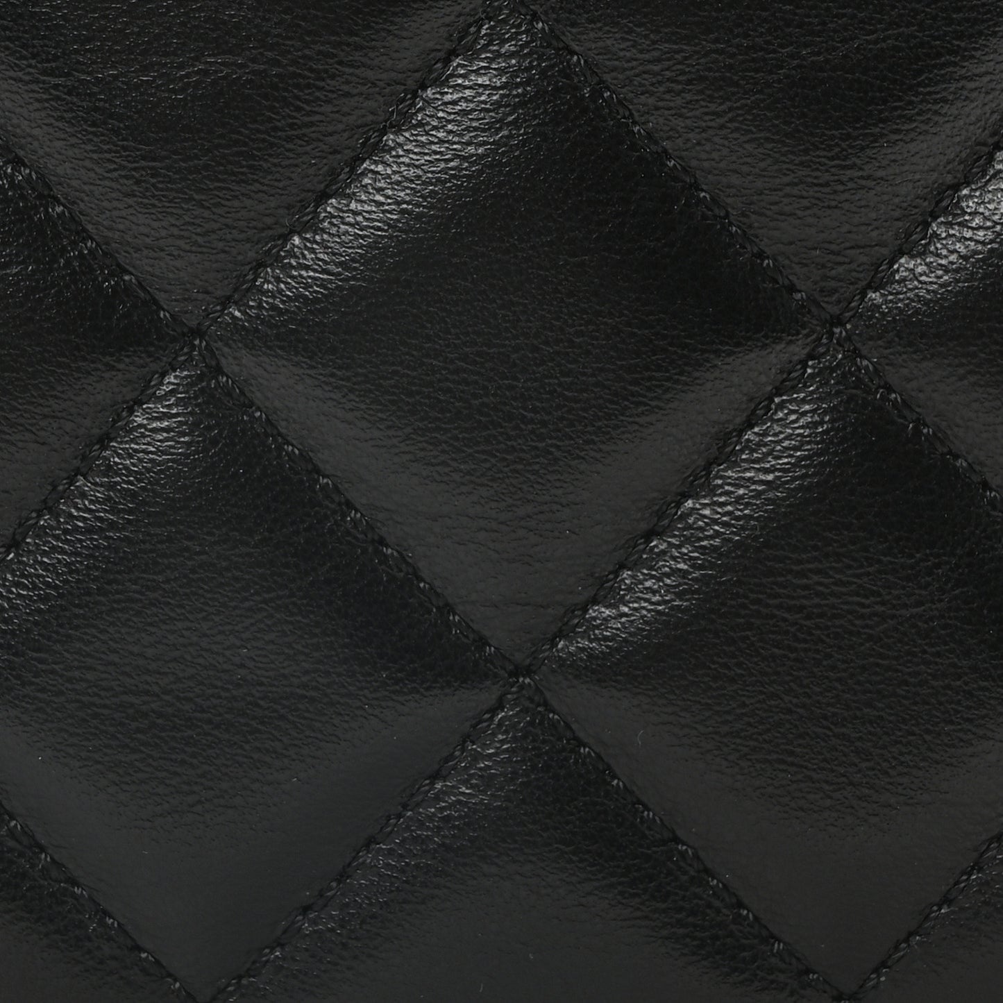 Calfskin Quilted Waist Belt Bag Black