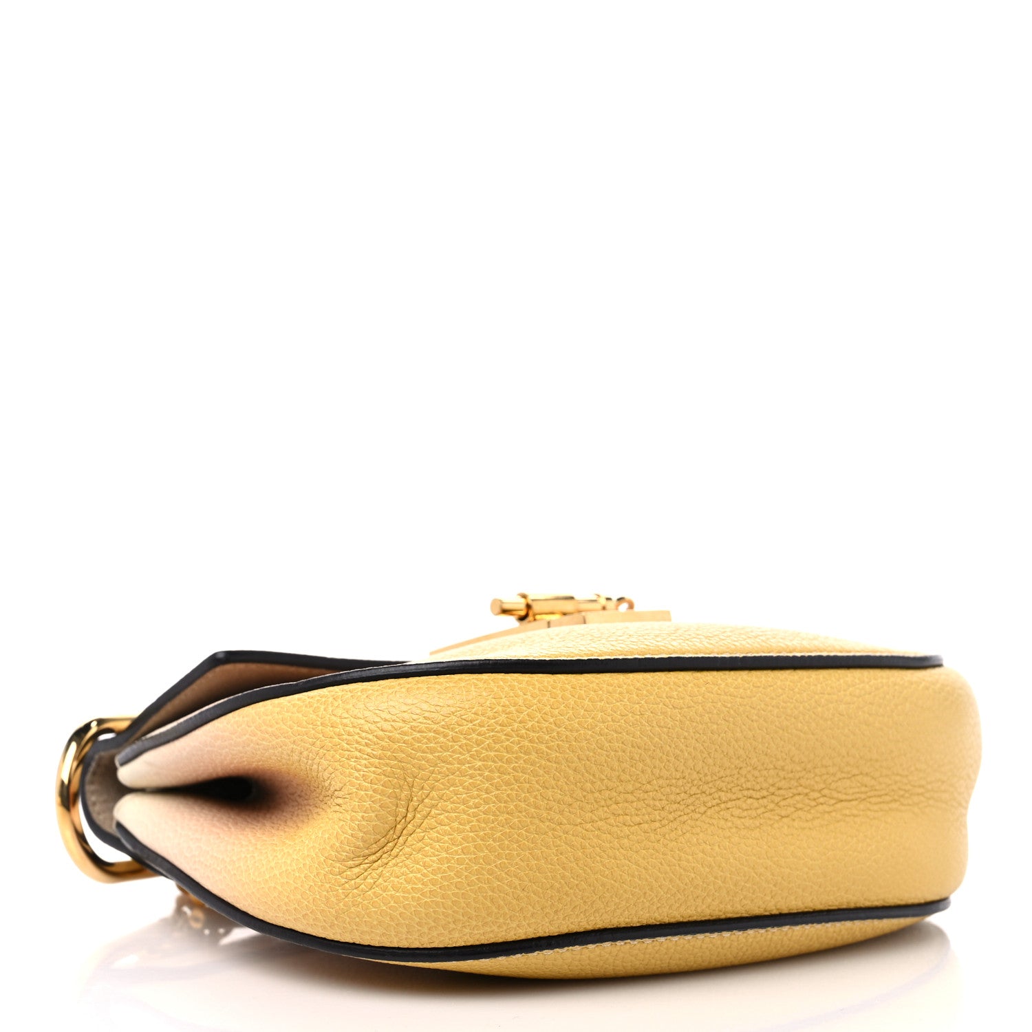 Chloe Grained Calfskin Lambskin Ombre Mini Drew Shoulder Bag Orange Mimosa 4 of 8