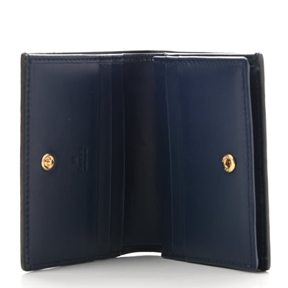 Gucci Guccissima Card Case Wallet Blue 5 of 8