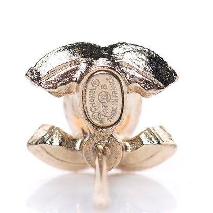 Chanel Crystal CC Earrings Light Gold 4 of 5