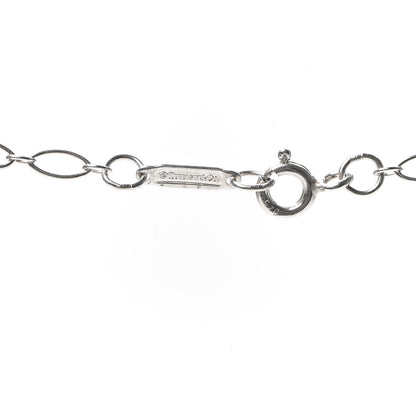 Tiffany Sterling Silver Diamond Large Daisy Key Pendant Link Necklace 4 of 5