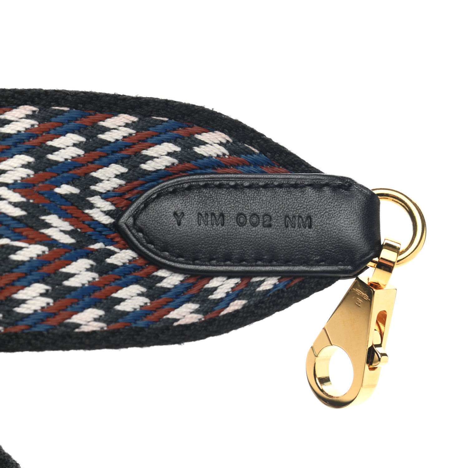 Hermes Toile Swift 50mm Sangle ZigZag Shoulder Strap Black White Deep Blue 4 of 6