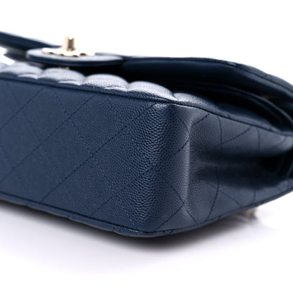Chanel Caviar Quilted Small Double Flap Navy 8 of 13