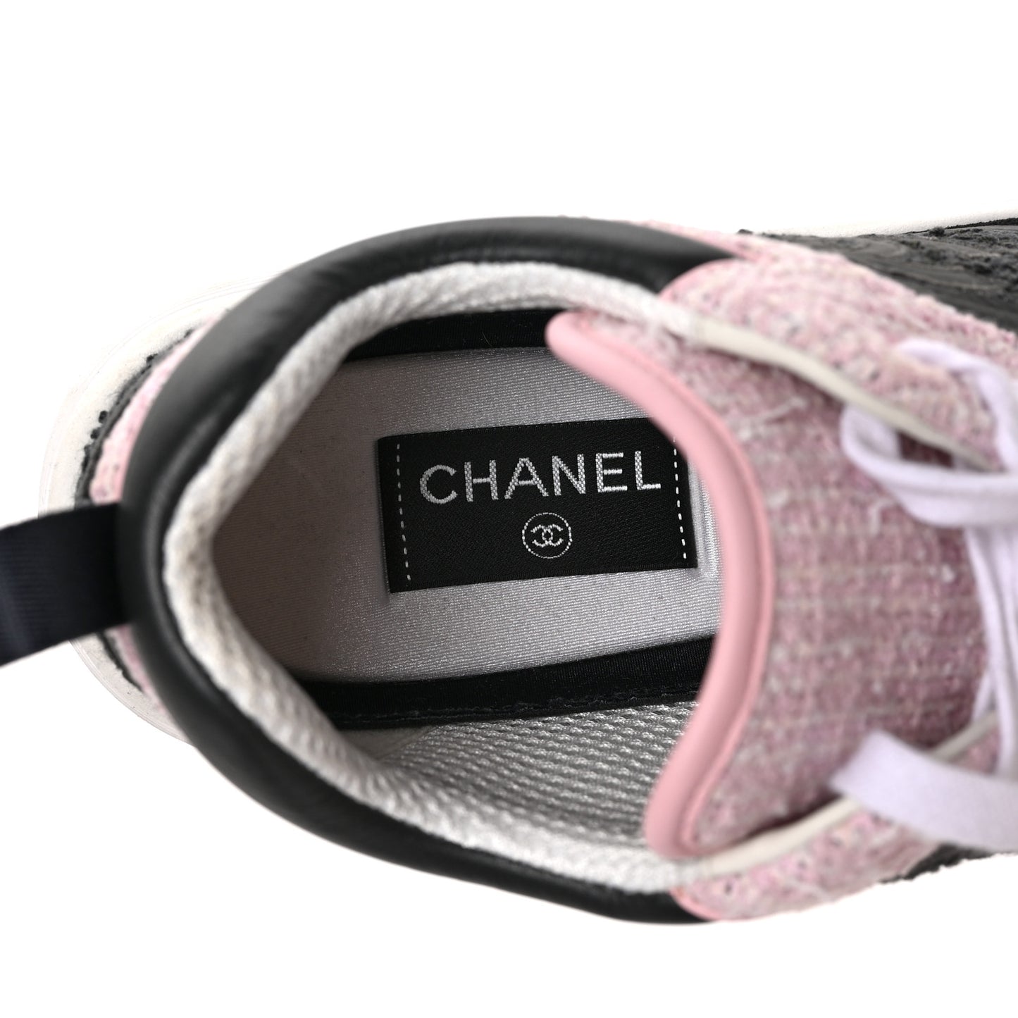 Suede Tweed CC Sneakers 40.5 Grey Pink