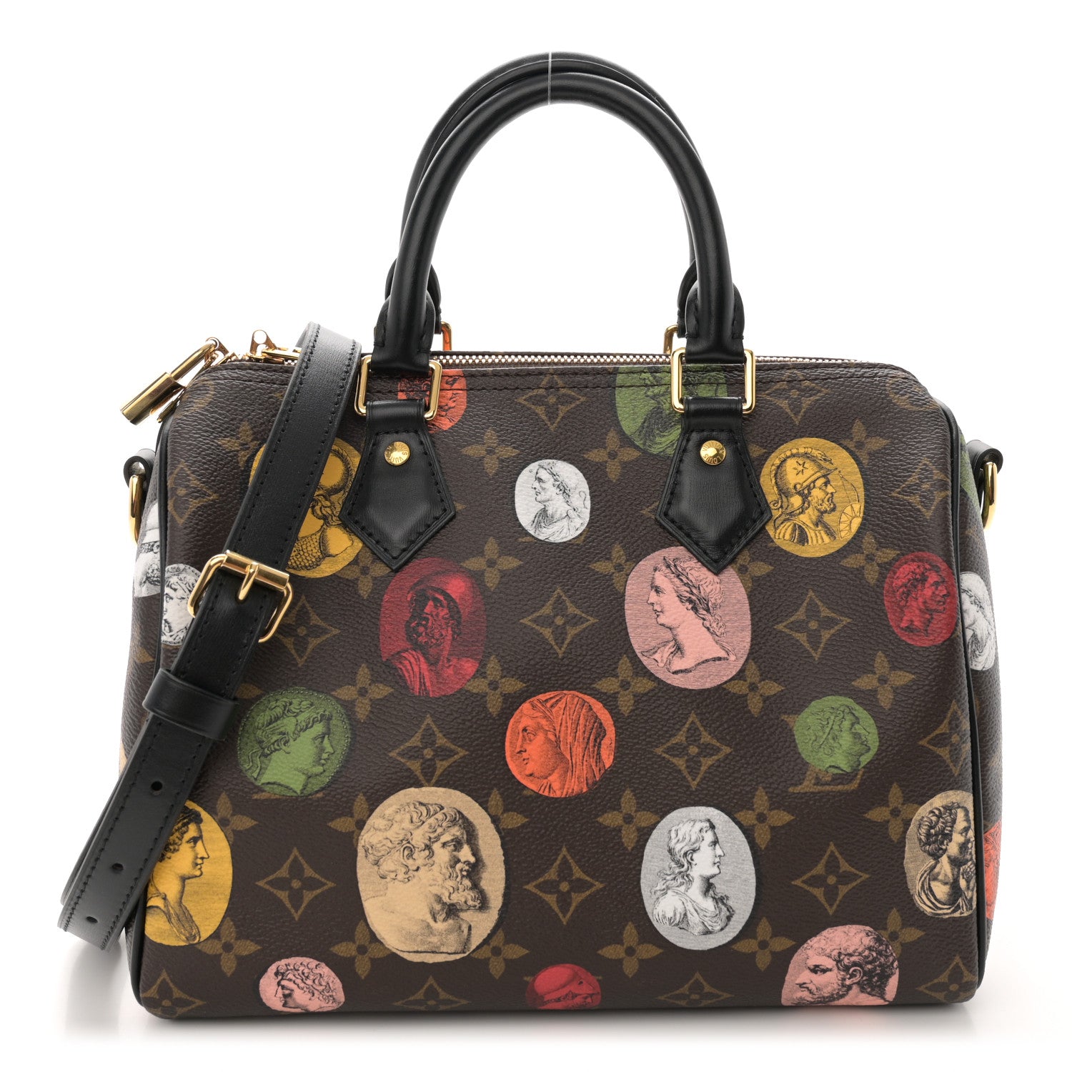 Louis Vuitton X FORNASETTI Monogram Cameo Speedy Bandouliere 25 1 of 10