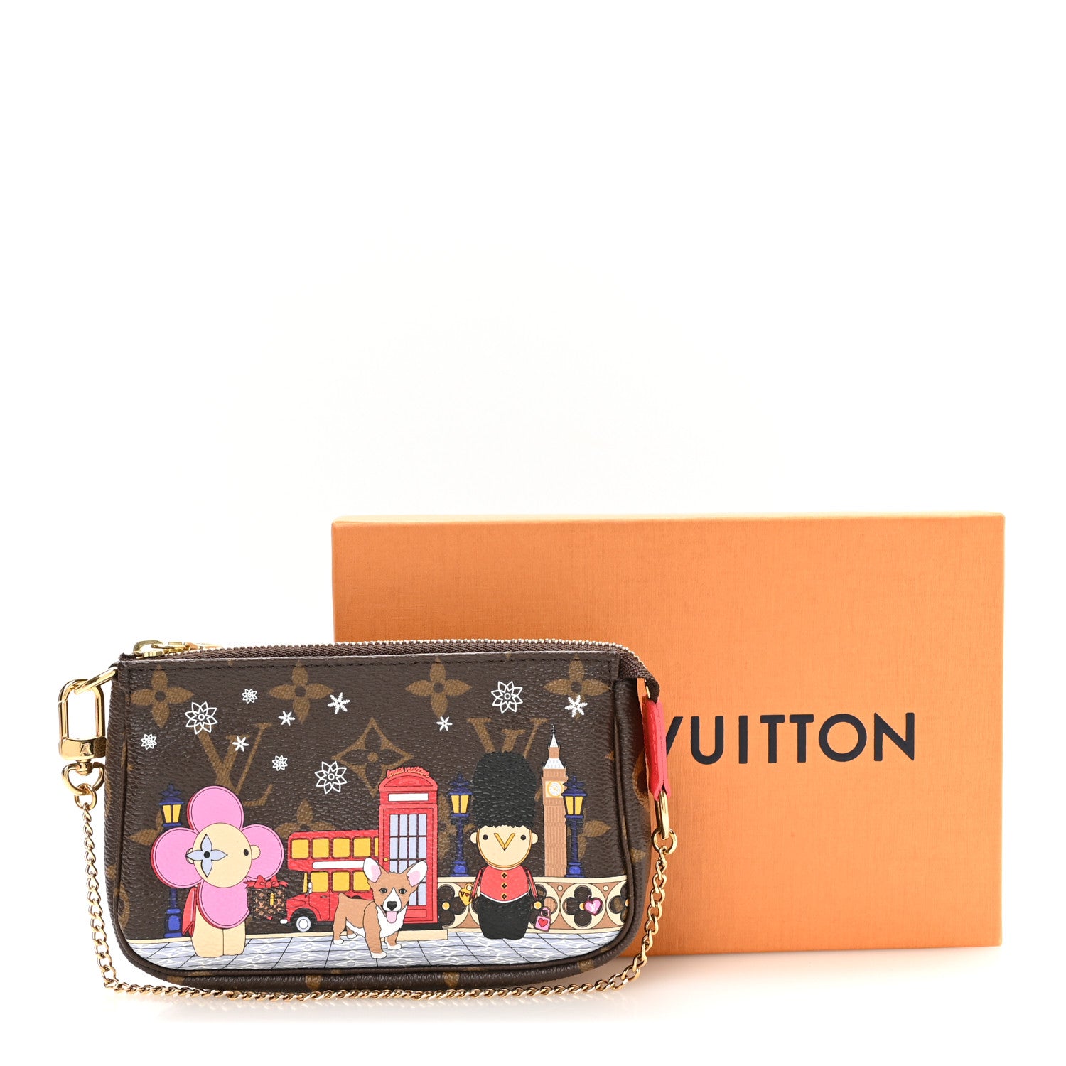 Louis Vuitton Monogram 2021 Christmas Animation London Mini Pochette Accessories Red 8 of 8