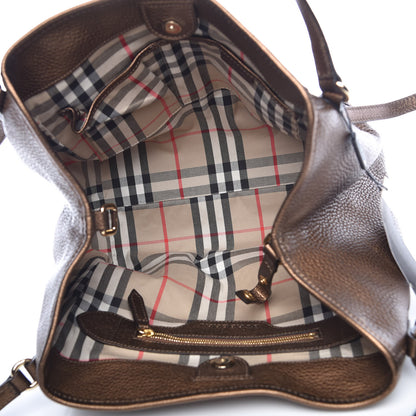 Burberry Grainy Calfskin Small Canterbury Tote Antique Gold 5 of 11