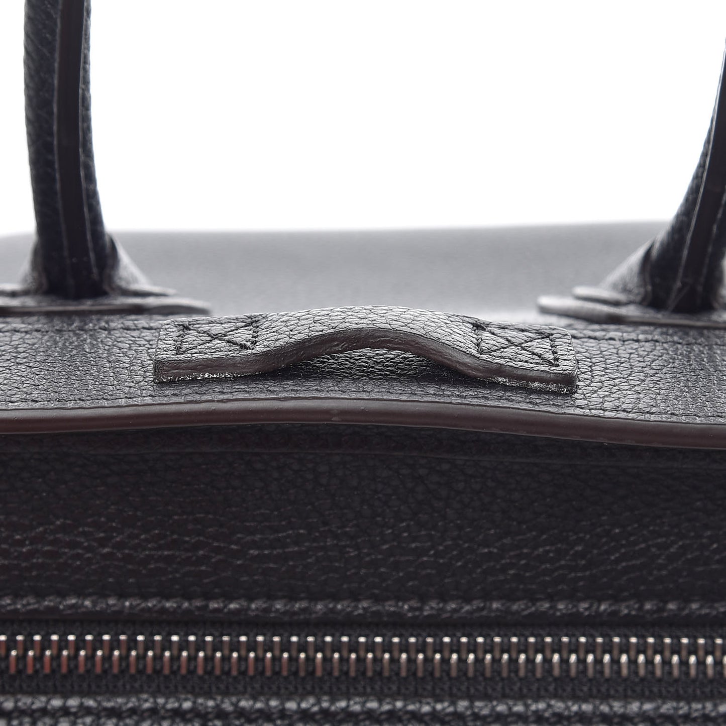 Drummed Calfskin Nano Luggage Black