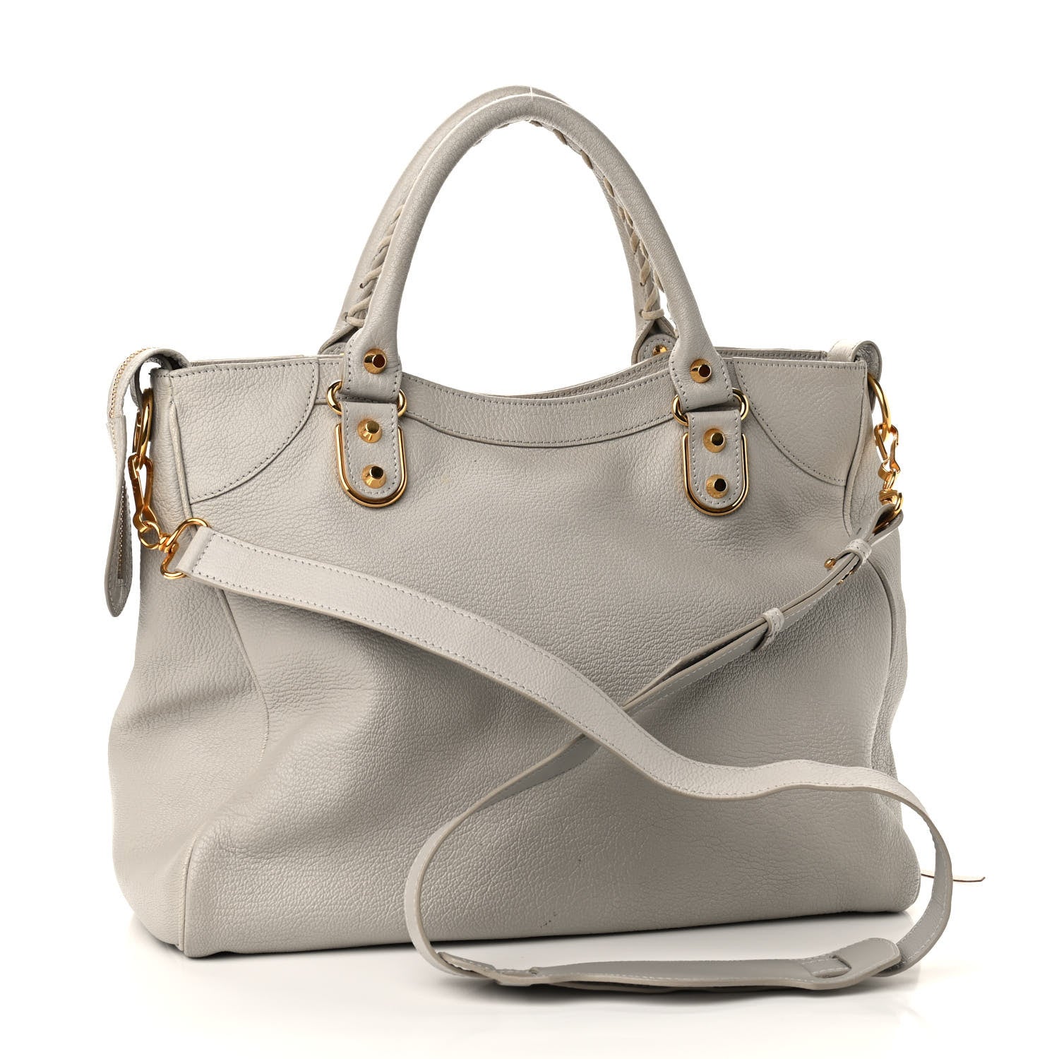 Balenciaga Chevre Gold Metallic Edge Hardware City Gris Clair Gris Perle 3 of 10